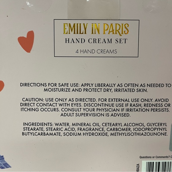 Emily in Paris Gift Set 4 Hand Creams Vanilla Strawberry Rose French Violet Trav - Picture 6 of 9